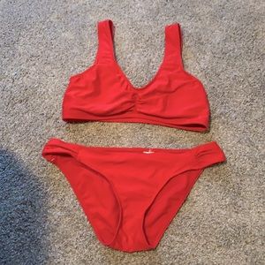 red Hollister bikini